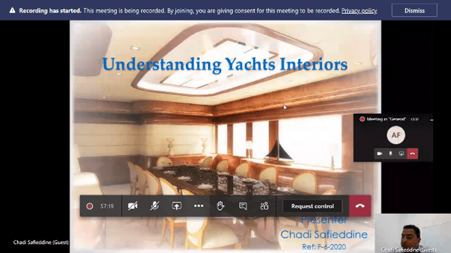GU Guest Speaker on Lecture "Understanding Boats & Yachts Interiors"